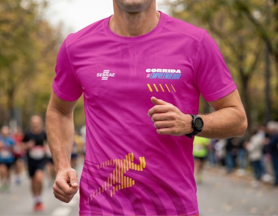 Camiseta da prova de 10 km da Corrida do Empreendedor
